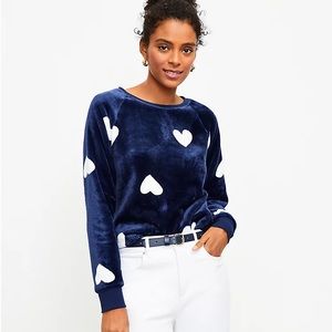 NWT never worn LOFT blue heart sweater